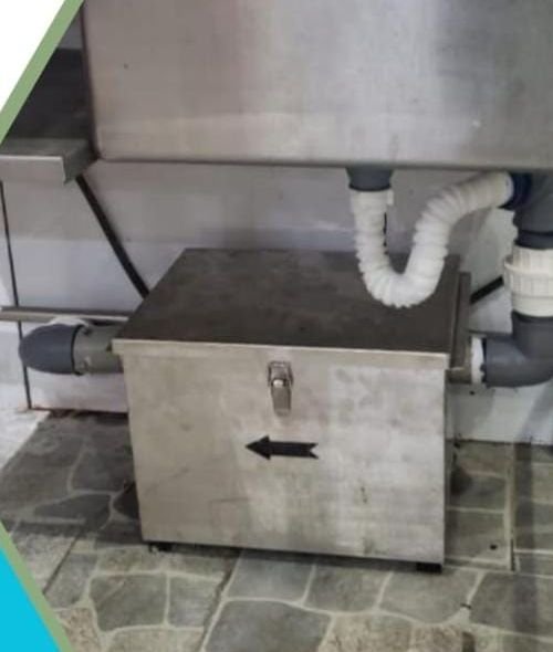 Trampa de grasa de acero inoxidable instalada por MPU